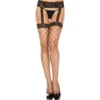 Collant nero a rete effetto reggicalze pizzo elegante sensuale femminile raffinato esclusivo morbido confortevole