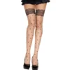 Collant color carne effetto calze giarrettiere nere cuori motivo romantico elegante sensuale raffinata seducente