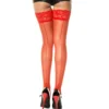 Calze rosse in nylon con pizzo cuciture verticali e giarrettiere elastiche sensuali femminili eleganti