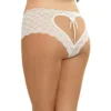 Shorty bianco pizzo taglie forti aperto cuore elegante seducente donna romantico sensuale raffinata femminile