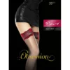 Calze autoreggenti Notturno Basso venti den pizzo rosso nero eleganti sensuali femminili seducenti raffinate