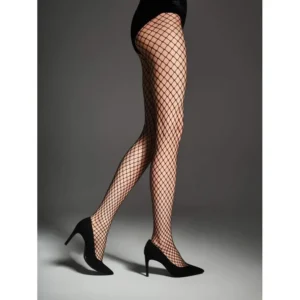 Collant Rete Nero Myrna 40 DEN Design Romboidale Elegante Femminile Audace sensuale raffinata seducente