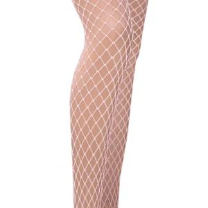 Collant Rete Bianco TI019 Eleganti Sensuali Moda Alternativa Femminile sensuale elegante raffinata seducente sofisticata