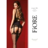 Calze autoreggenti nere con reggicalze motivo pois trasparenti 20 den qualità premium sensuale elegante