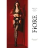 Bas Reggicalze Nero 30 DEN Motivo Floreale Eleganza Qualità Premium Donna sensuale elegante raffinata