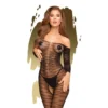 Body nero elegante maniche lunghe scollatura Carmen design bustier seducente donna sensuale raffinata femminile