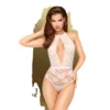 Body bianco pizzo trasparente scollatura profonda effetto seducente elegante raffinato sensuale raffinata femminile sofisticata