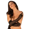 Guanti lunghi neri Obsessivia tessuto trasparente elegante femminili raffinati sensuali sensuale raffinata seducente femminile