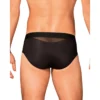 Slip uomo nero Boldero elegante tessuto liscio rete trasparente comfort vestibilità aderente raffinata moderna