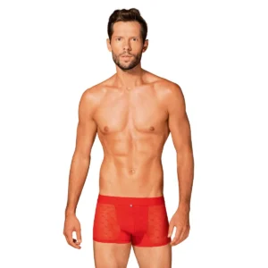 Boxer Uomo Rosso Trasparente Elastico Design Geometrico Comfort Elegante sensuale raffinata seducente femminile sofisticata