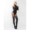 Sense collant nero 60 DEN pois effetto pizzo elegante femminile comfort vestibilità unica raffinata
