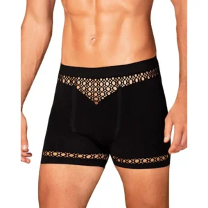 Boxer uomo nero M102 trafori geometrici morbido elasticizzato moderno elegante sensuale raffinata seducente femminile