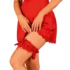 Giarrettiera rossa Amor Cherris pizzo elegante fiocco raso perfetta seduzione femminile sensuale raffinata seducente