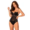 Body nero elegante sensualità raffinata design moderno dettagli metallici brillanti sensuale seducente femminile sofisticata