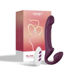 Bliss Strap on testa rotante telecomandato silicone ergonomico bordeaux piacere condiviso sensuale elegante raffinata