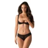 Reggiseno Miamor Mezza Coppa Nero Elegante Pizzo Push Up Spalline Regolabili sensuale raffinata seducente