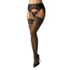 Set lingerie nero pizzo calze autoreggenti reggicalze perizoma elegante seducente sensuale raffinata femminile sofisticata