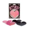 Copri capezzoli adesivi a forma cuore rosa nero eleganti sensuali pratici facili da usare