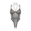 Body nero aperto con imbracatura dettagli ricamati trasparenze sensuali eleganza sensuale elegante raffinata seducente