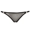 Mutandine nere trasparenti tulle push up fibbie laterali eleganza sensuale raffinata elegante seducente femminile