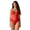 Body rosso pizzo elegante dettagli sensuali spalline regolabili ritagli raffinati sensuale raffinata seducente femminile