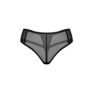 Slip donna nero doppio filo tessuto trasparente elegante design moderno raffinato comfort seduzione raffinato