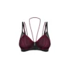 Reggiseno Parisel nero bordeaux doppie spalline ferretto design sofisticato elegante sensuale raffinata seducente femminile