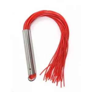 Frustino uomo rosso con manico metallo cinghie flessibili robuste in PVC per uso specifico