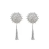 Copri capezzoli Mistiqua bianchi cristalli eleganti pompon pendenti raffinati sensuale elegante raffinata seducente femminile