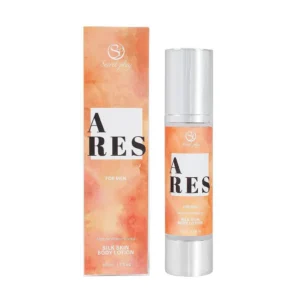 Lozione corpo feromoni Ares uomo effetto seta design elegante raffinato sensuale raffinata seducente femminile