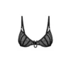 Aurorium reggiseno nero mezza coppa rete trasparente design geometrico elegante sensuale raffinata seducente femminile