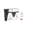 Mutandina brasiliana nera pizzo perle gel lubrificante fragola piacere seduzione sensuale elegante raffinata seducente