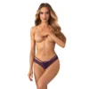 Stringa vibrante aperta viola trasparente design seducente fianchi esaltati femminilità sensuale elegante raffinata femminile