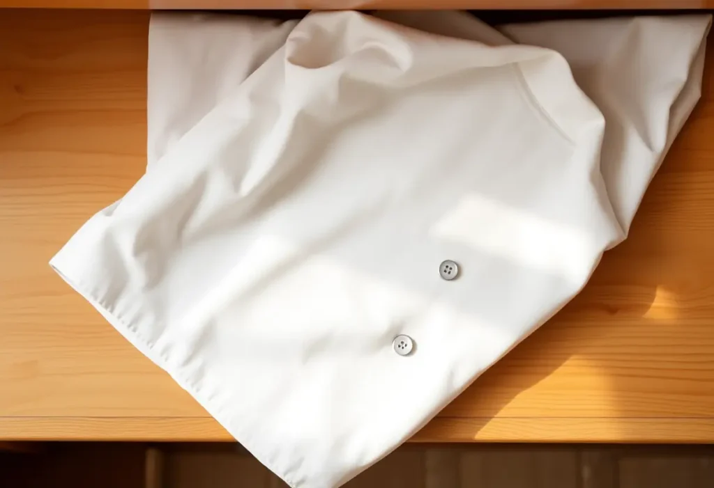 camicia piegata su cassettiera, moda estate femminile