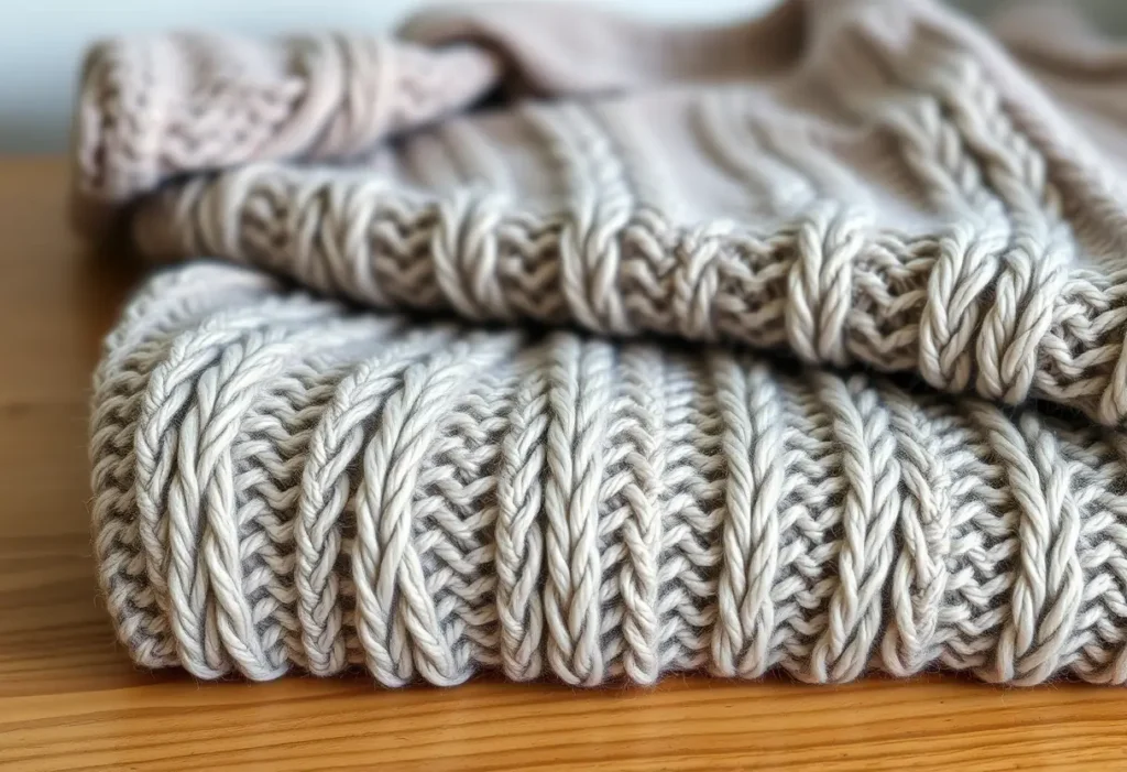 Patterne di maglia su un pullover di lana
