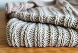 Patterne di maglia su un pullover di lana